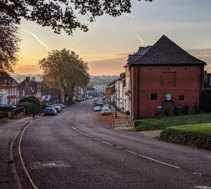 A quiet street in Farnham