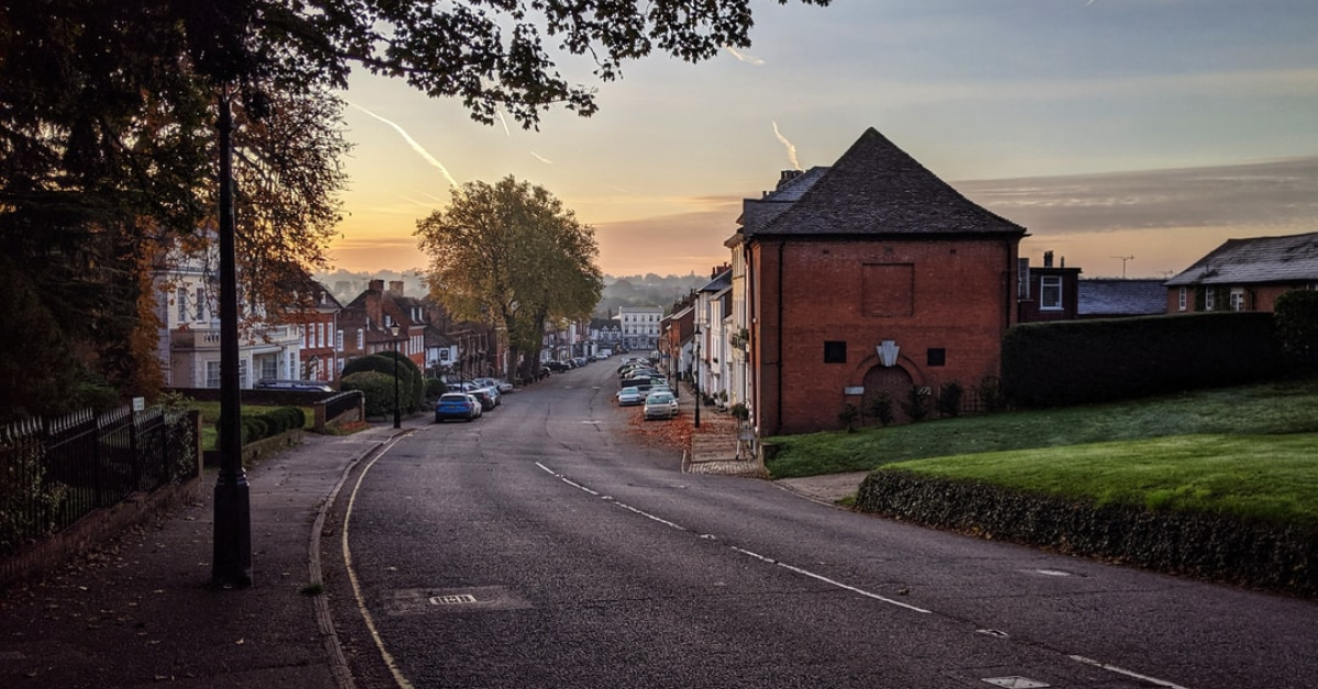 A quiet street in Farnham